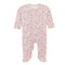 Baby Club Chic Velvet Petals Printed Pima Zipped Footie with Ruffles