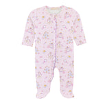 Baby Club Chic Castle Magic Printed Pima Zipped Footie with Ruffles