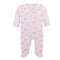 Baby Club Chic Tiny Bunch of Roses Printed Pima Zipped Footie with Ruffles