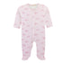 Baby Club Chic Tiny Bunch of Roses Printed Pima Zipped Footie with Ruffles