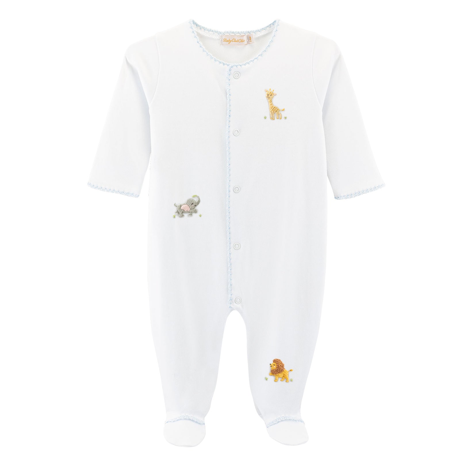 Safari Adventure Footie With Crochet Trim