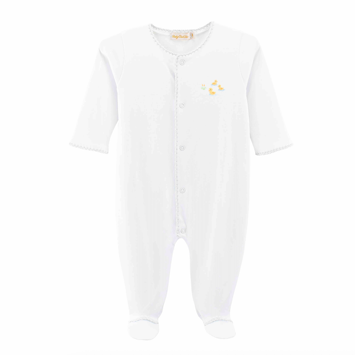 Baby Club Chic Three Little Ducks Footie with Crochet Trim