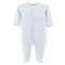 Baby Club Chic Baby Lambs Blue Footie with Crochet Trim