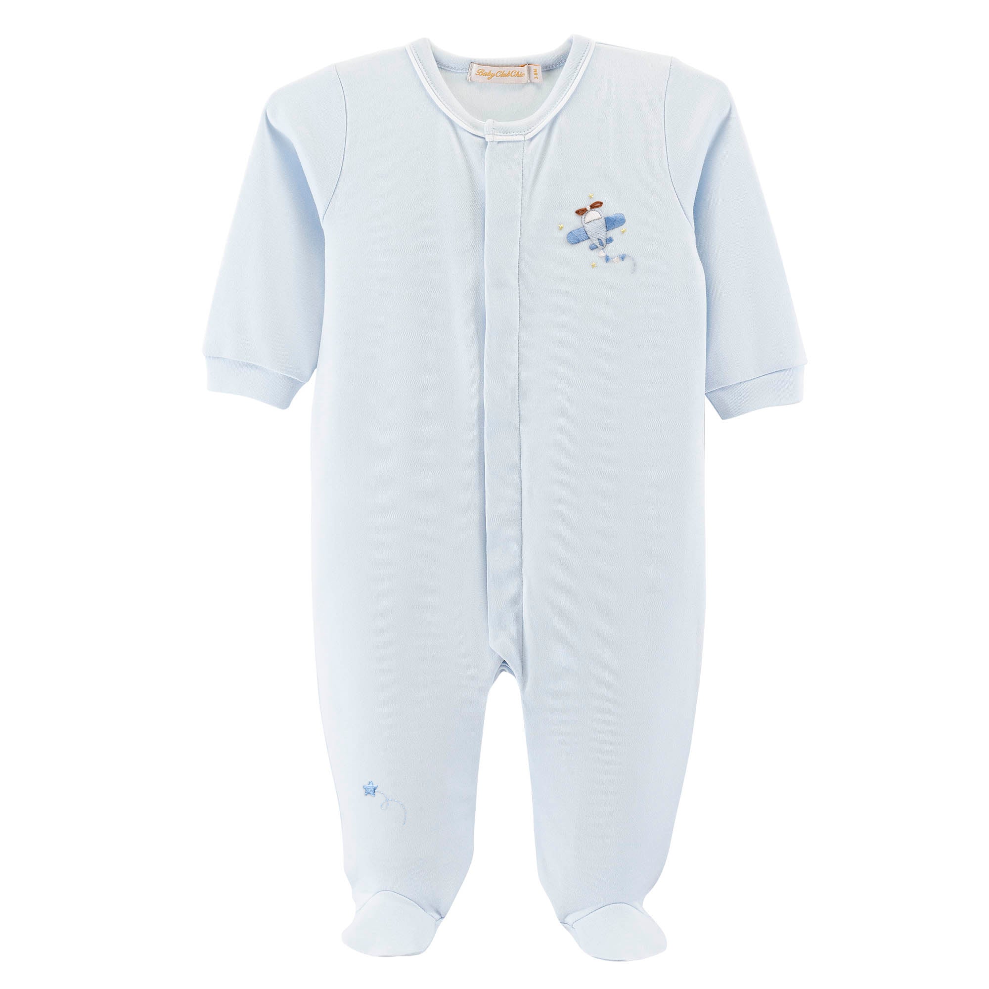 Baby Club Chic Sky Adventure Footie with Piping Trim