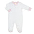 Pink Dots Printed Zipped Footie