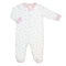 Pink Little Stars Zipped Footie, Pink Trim