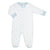 Blue Little Stars Printed Zipped Footie