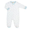 Blue Little Stars Printed Zipped Footie