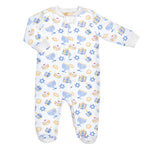 Baby Club Chic Happy Hanukkah Printed Pima Zipped Footie