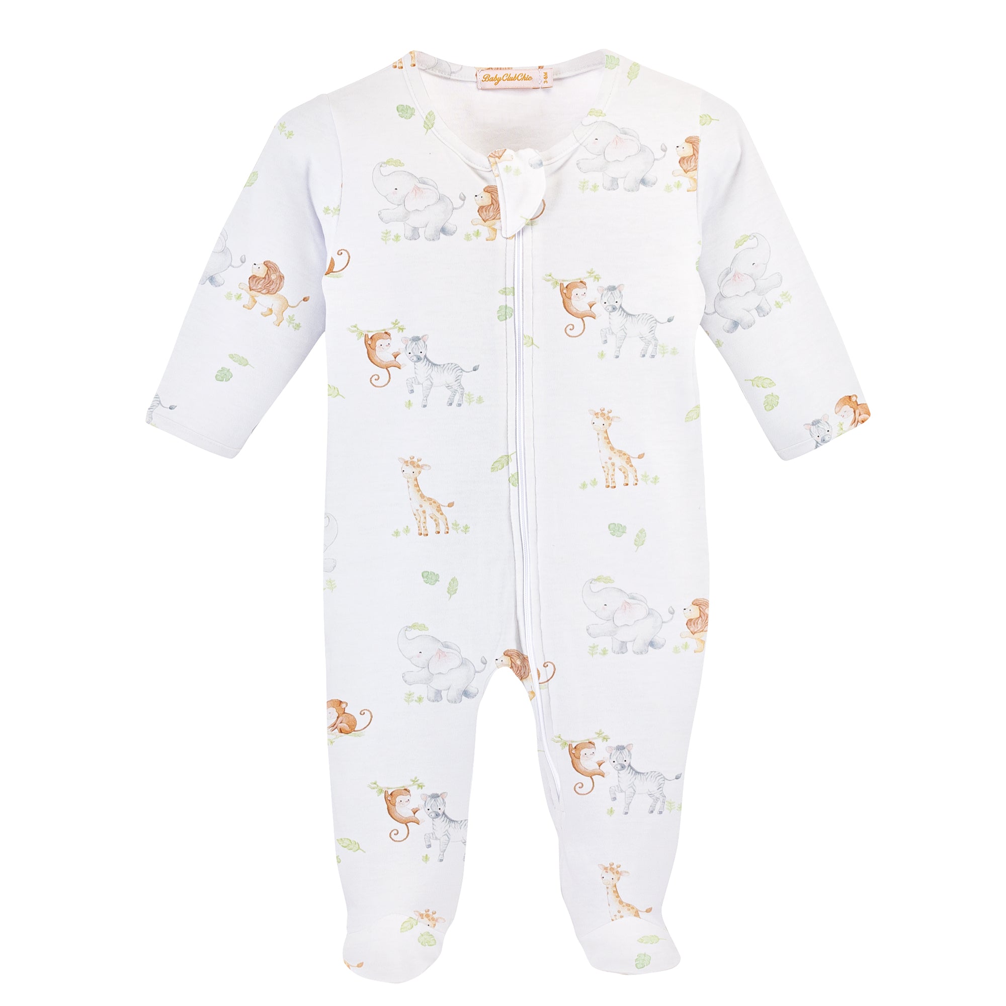 Safari Adventure Printed Zipped Footie