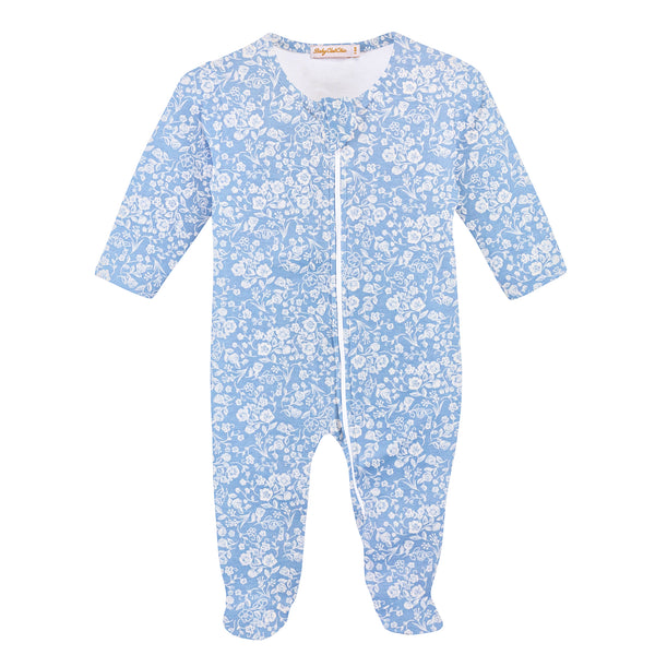 Blooming Garden Printed Zipped Footie