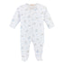 Counting Baby Sheep Blue Printed Zipped Footie