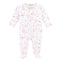 Baby Club Chic Pink Toile Bunnies Zipped Footie