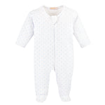Baby Club Chic Blue Dots Zipped Footie