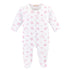 Tiny Baby Toys Printed Zipped Footie, Pink