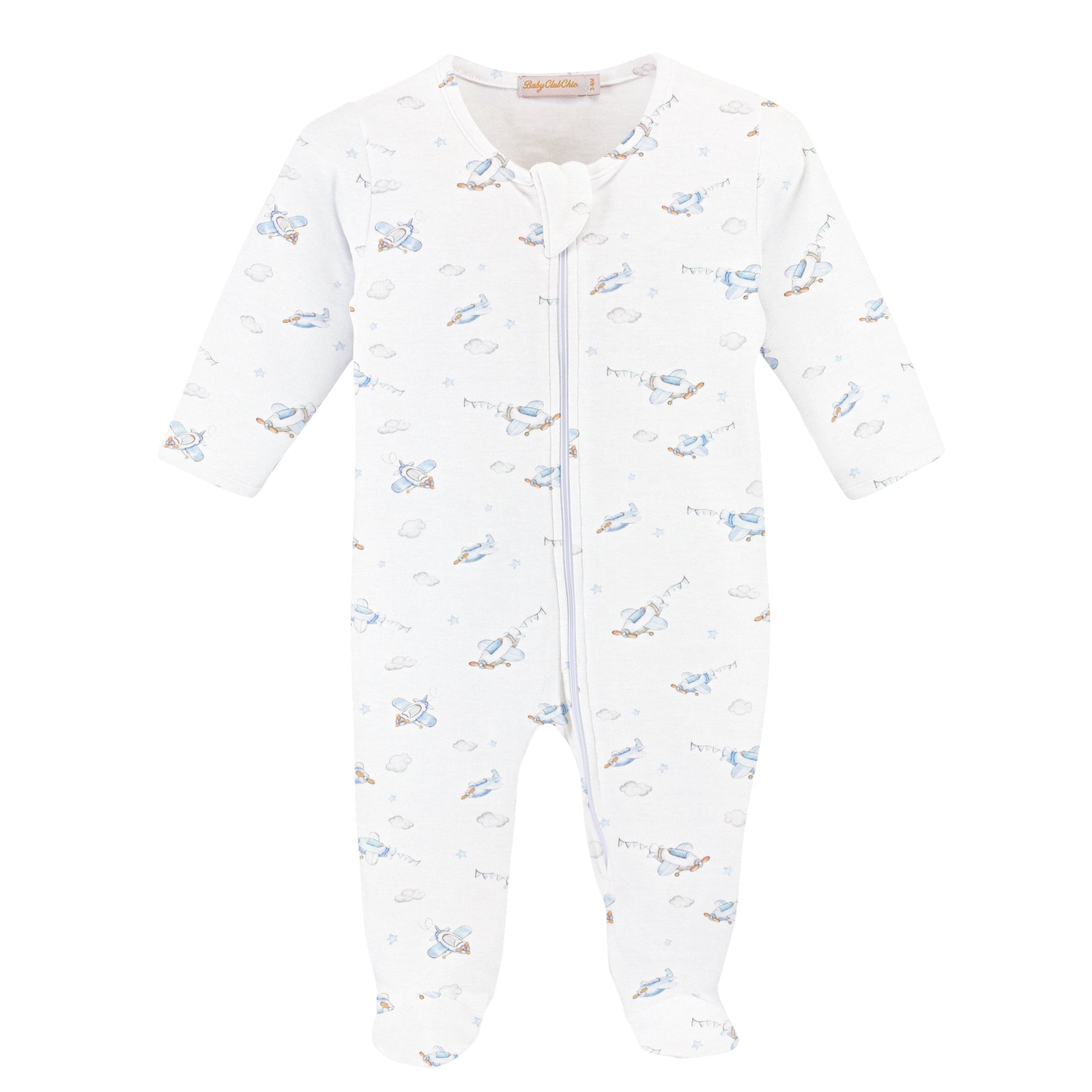 Baby Club Chic Up, Up and Away Zipped Footie