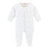 Baby Club Chic Whispers of Stars Gray Printed Pima Zipped Footie
