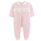 Baby Club Chic Pretty Bows & Roses Pima Jacquard Smocked Collared Footie