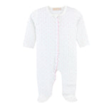 Baby Club Chic Pink Dots Zipped Footie with Ruffles