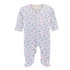 Baby Club Chic Tiny Soft Floral Zipped Footie with Ruffles
