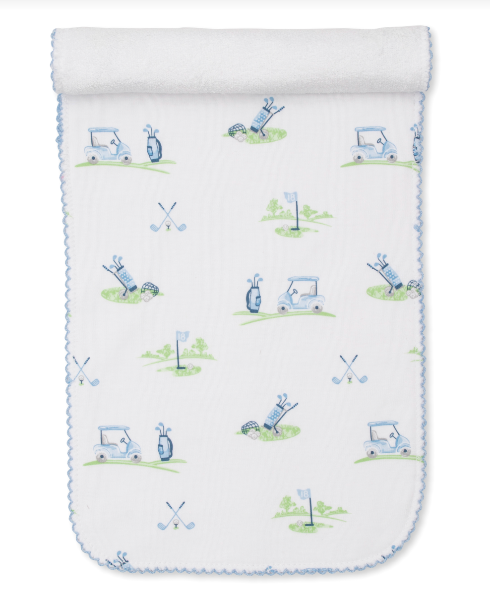 Fairway Foursome Burp Cloth, Blue