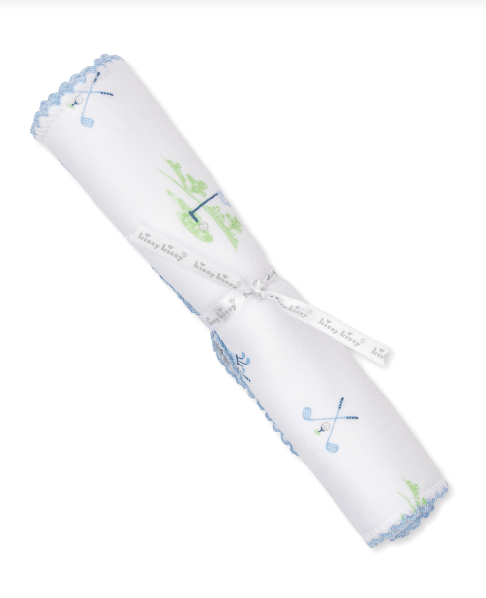 Fairway Foursome Burp Cloth, Blue