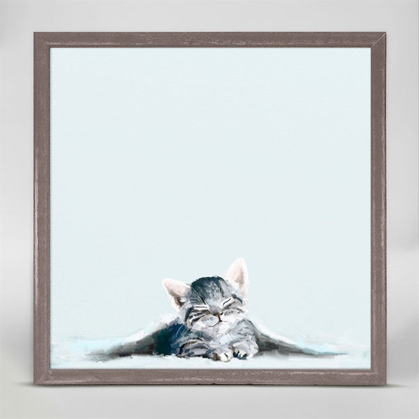 Feline Friends - Cozy Kitten, Mini Framed Canvas
