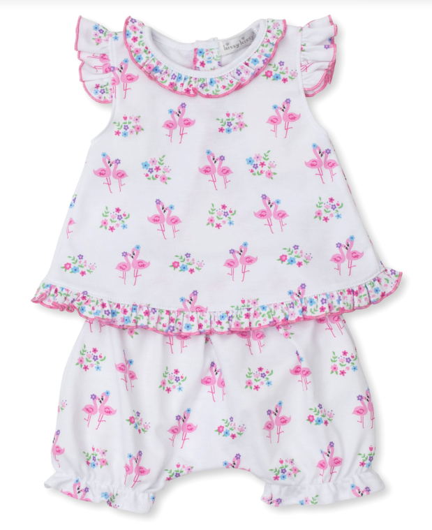 Flamingo Flower Fiesta Sunsuit Set