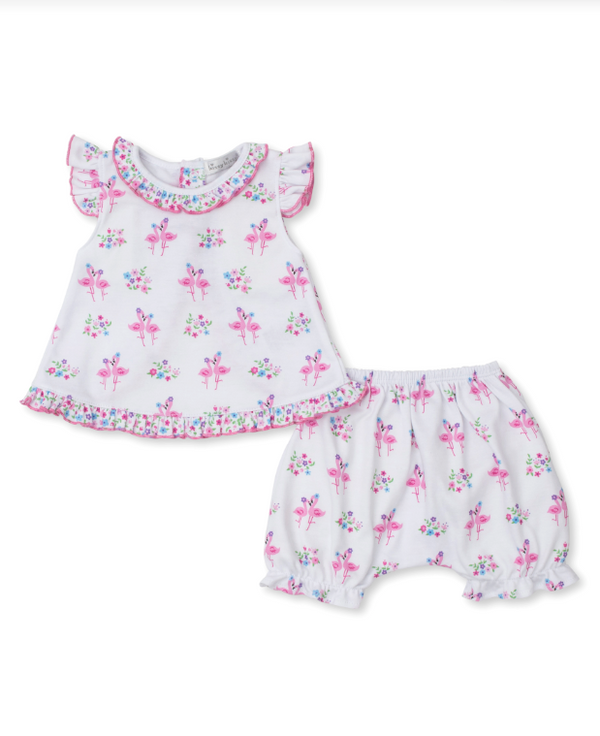 Flamingo Flower Fiesta Sunsuit Set