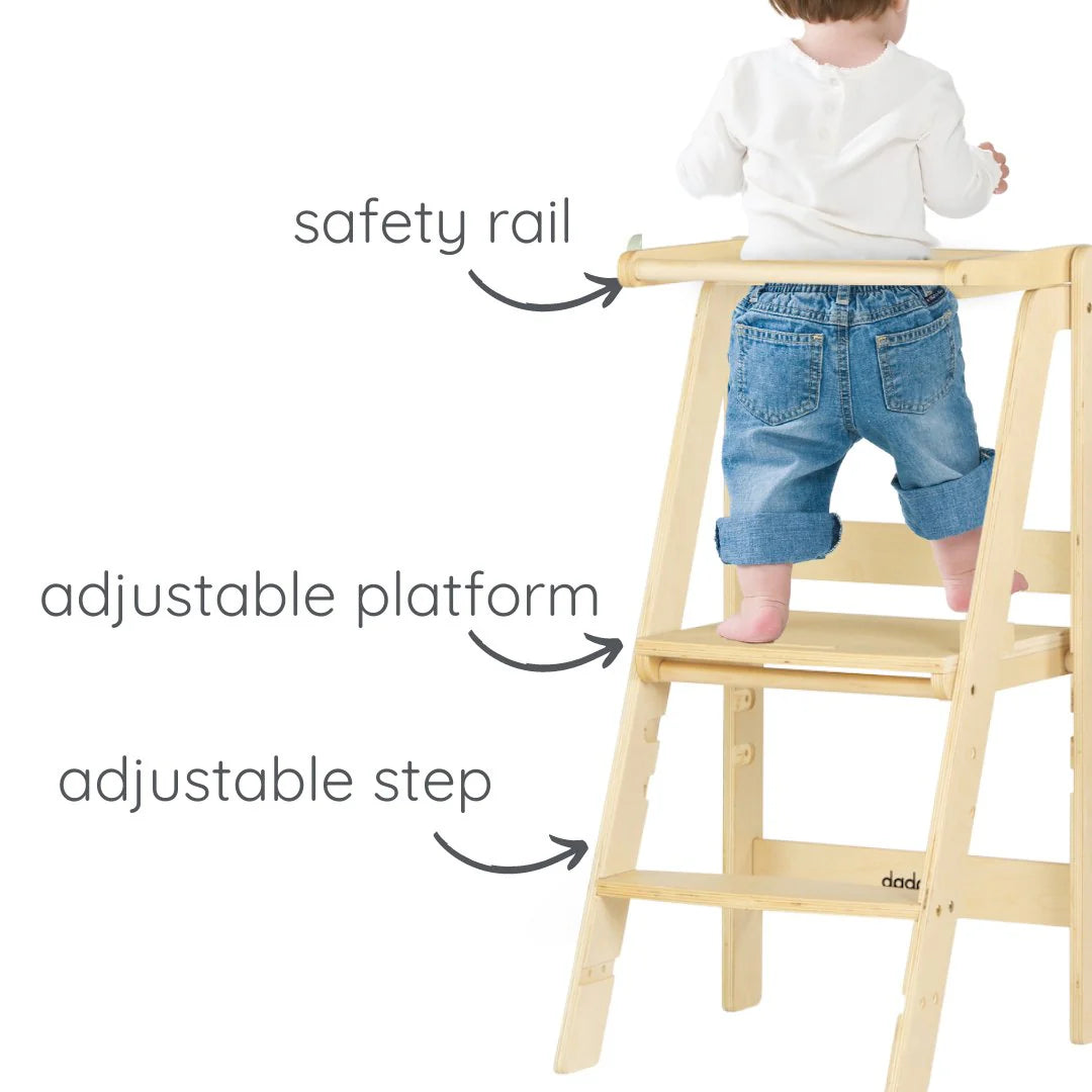 Folding Toddler Tower, Natural