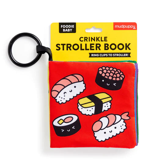 Chronicle Mudpuppy Foodie Baby Crinkle Fabric Stroller Book