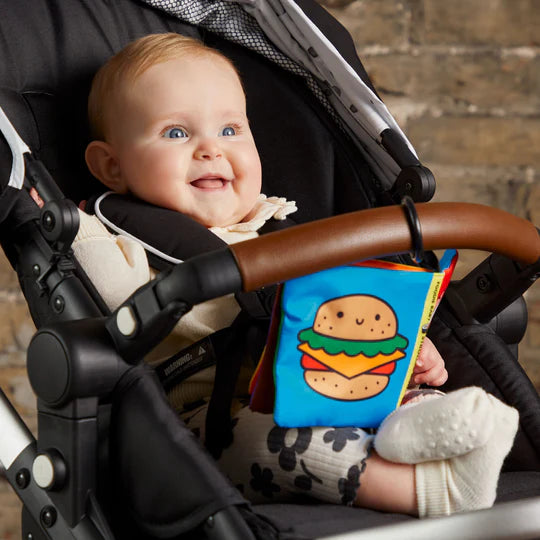 Chronicle Mudpuppy Foodie Baby Crinkle Fabric Stroller Book