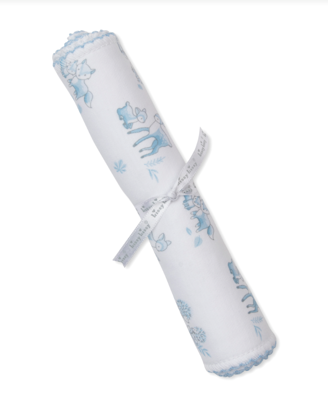 Forest Fanfare Burp Cloth, Blue