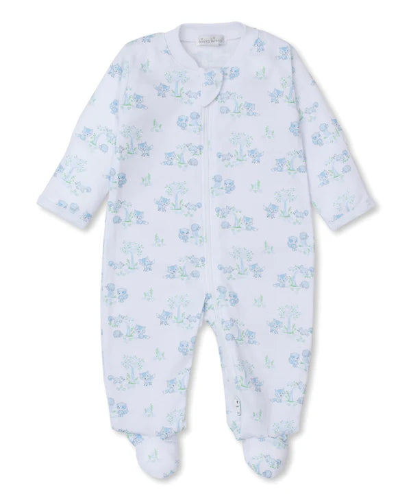 Forest Fun Blue Zip Footie