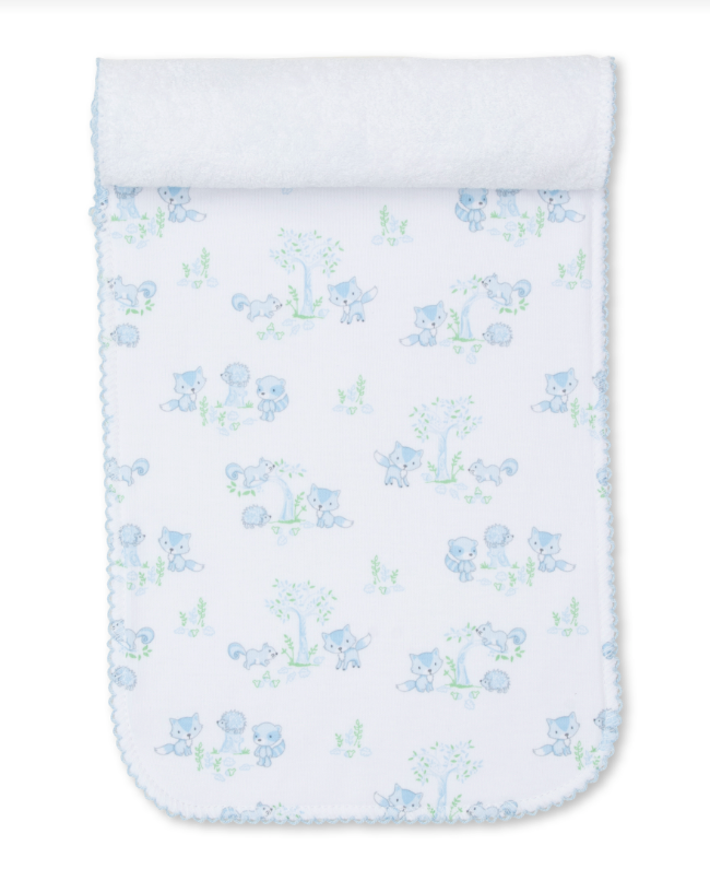 Forest Fun Burp Cloth, Blue