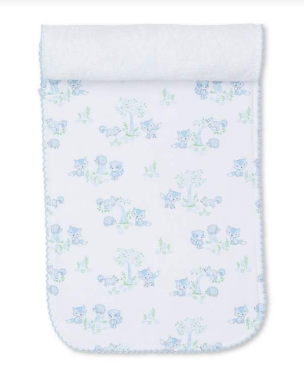 Forest Fun Burp Cloth, Blue