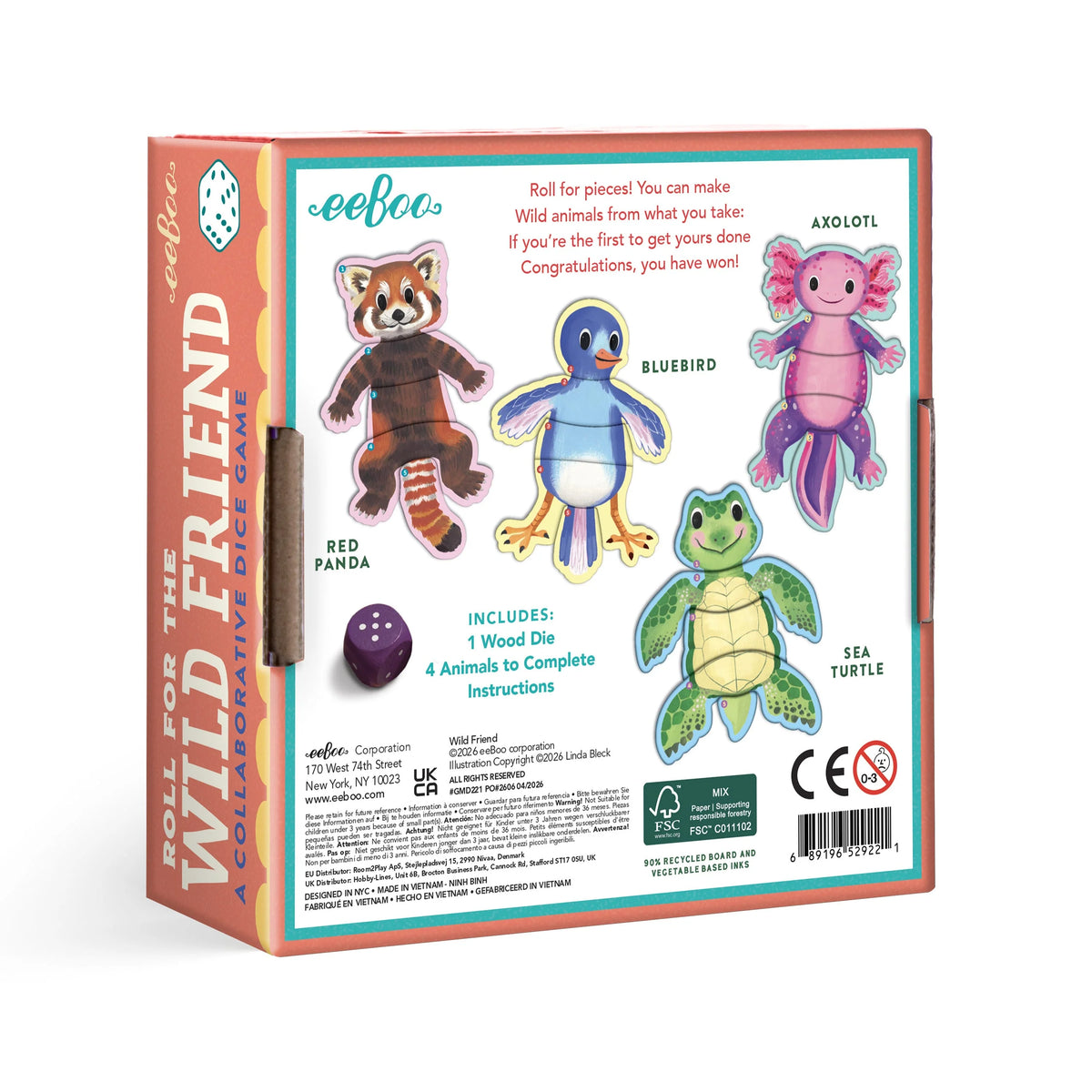 Eeboo Wild Friend Dice Game