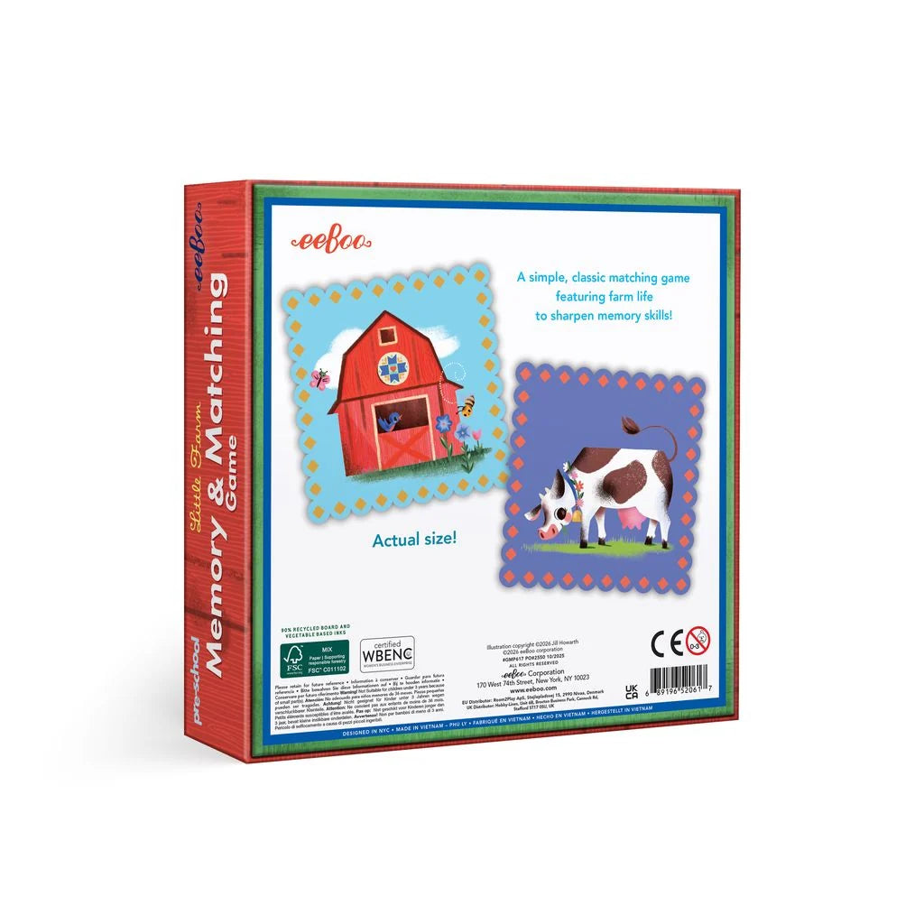 Eeboo Pre-School Little Farm Matching Game