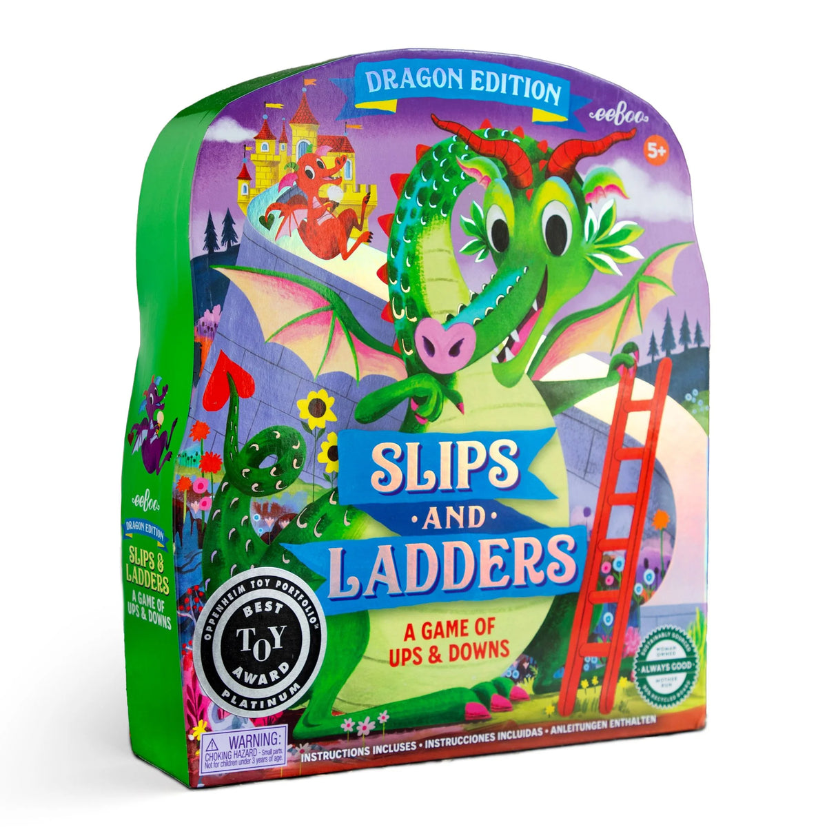 Eeboo Slips & Ladders Dragon Shaped Game
