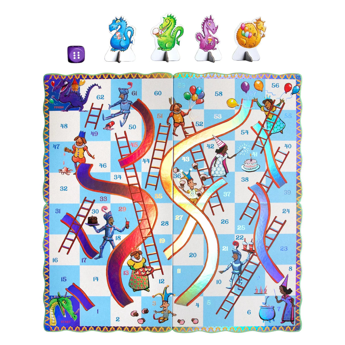 Eeboo Slips & Ladders Dragon Shaped Game