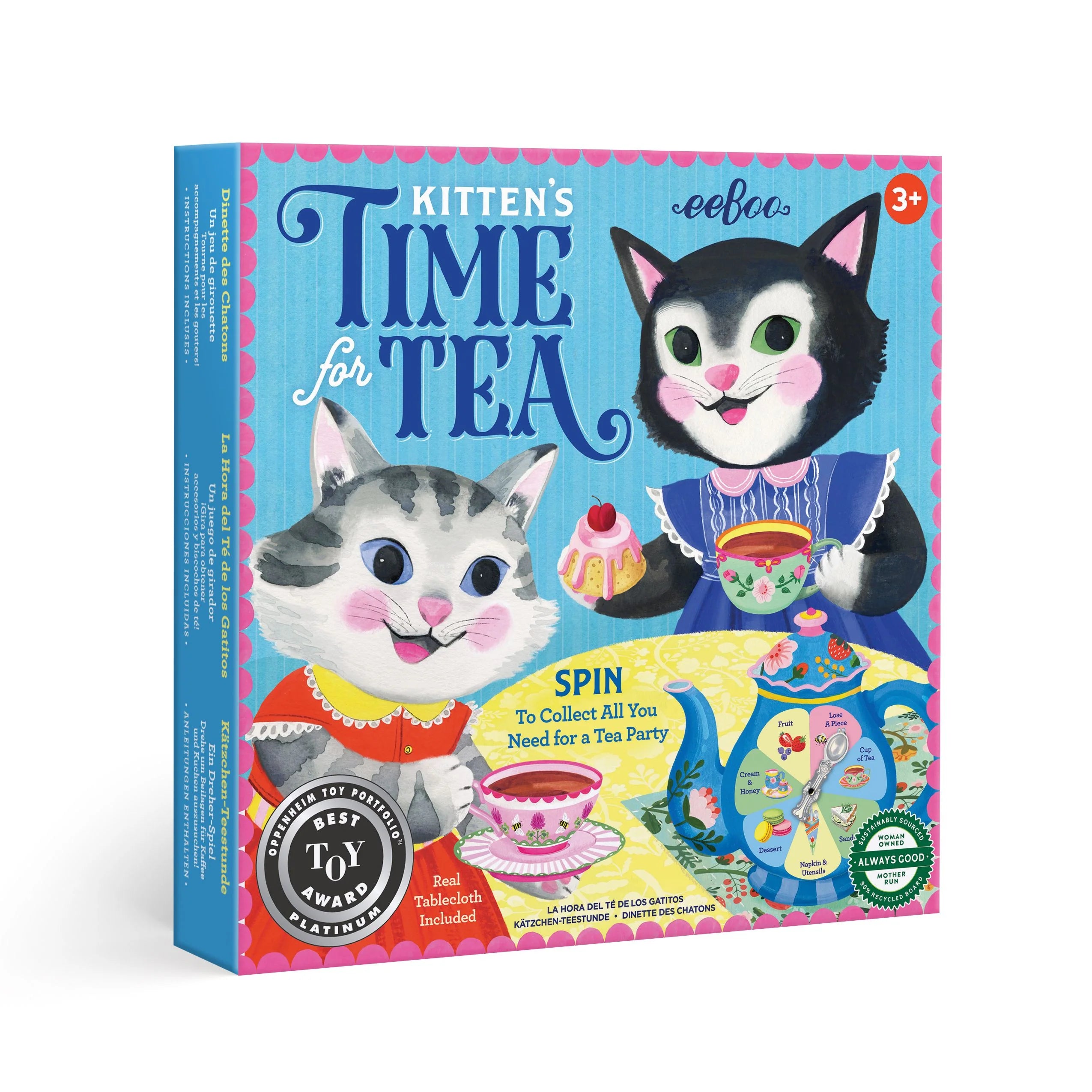 Eeboo Kitten's Time for Tea Spinner Game