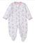 Gingham Jungle Footie with Zip, Pink