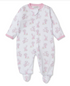 Gingham Jungle Footie with Zip, Pink