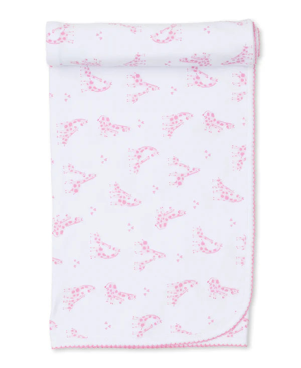 Giraffe Glee Blanket, Pink