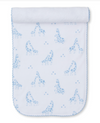 Giraffe Glee Burp Cloth, Blue