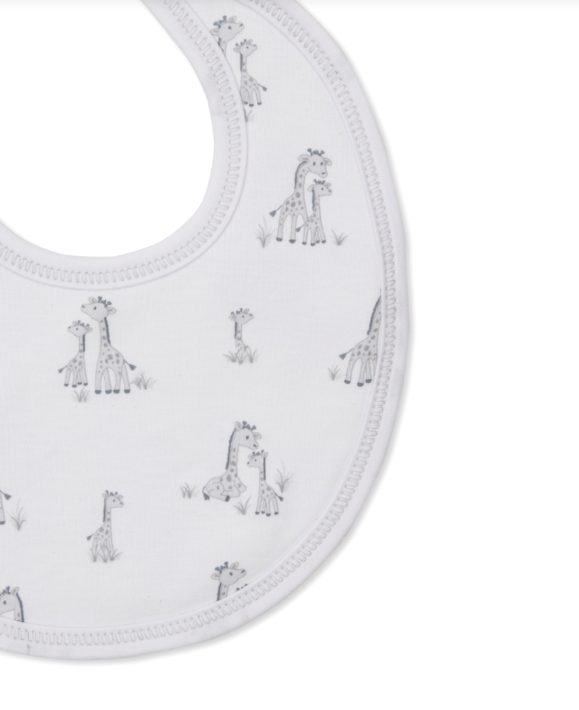 Giraffe Grace Bib, Silver