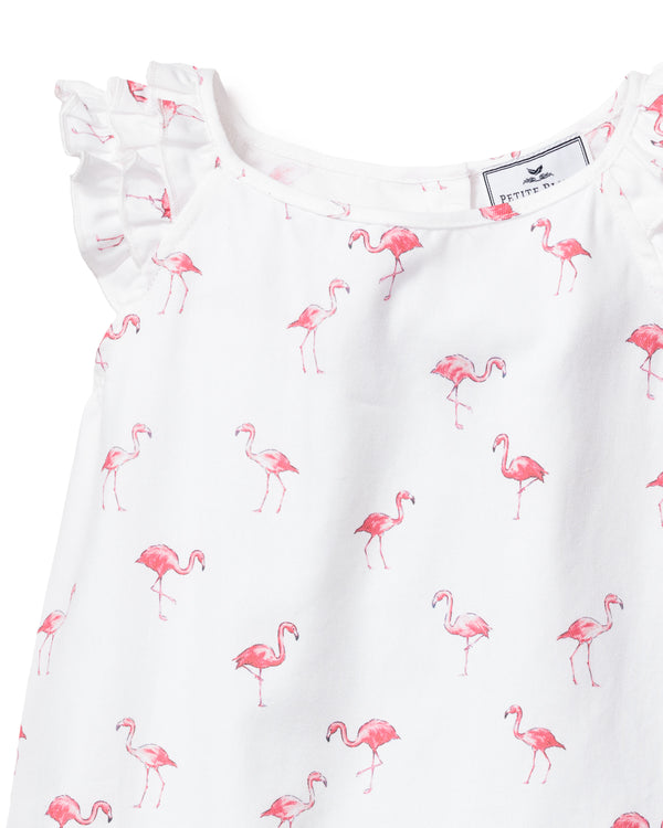Girl's Twill Amelie Short Set, Flamingos