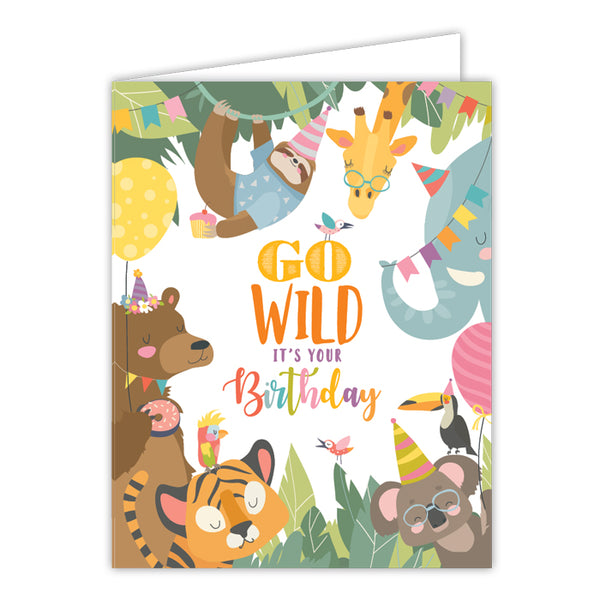 Card - Go Wild it's Your Birthday Jungle Animals