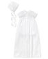 Kissy Kissy Graham Christening Convertible Gown & Hat Set