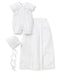 Kissy Kissy Graham Christening Convertible Gown & Hat Set